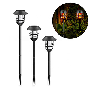 96LED Outdoor tall solar flame torch light 1