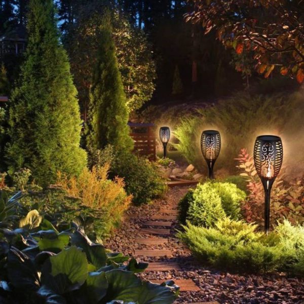 LED Flame Flickering Lamp Torch Garden Light