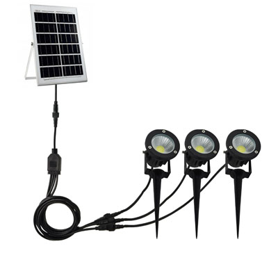 Solar Garden Lights 3 heads solar spot lights